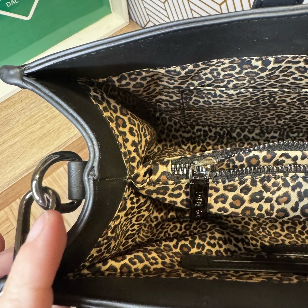 Betsey Johnson Black and Brown Leopard Tote - Picture 10 of 13